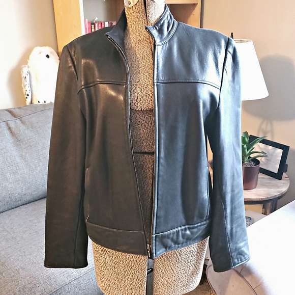 Valerie Stevens Jackets & Blazers - Valerie Stevens Lambskin Moto Jacket